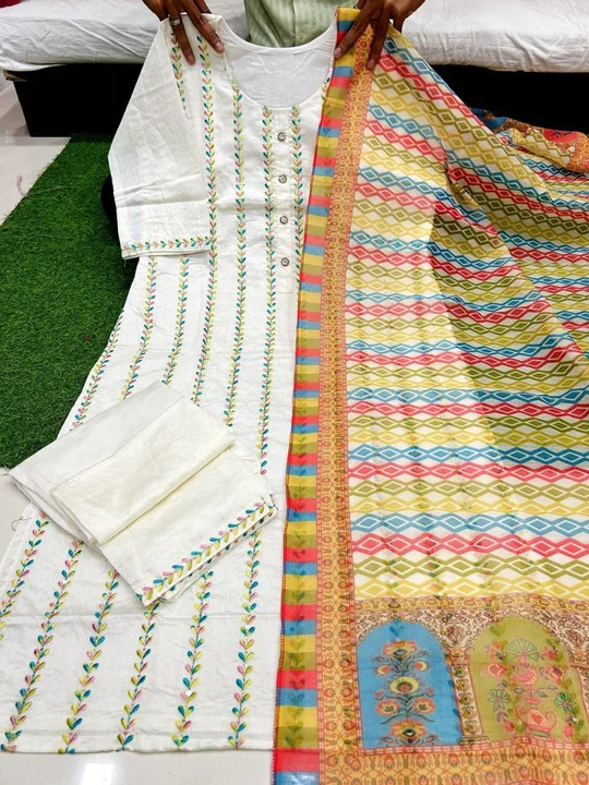 Cotton silk women ethnic wear readymade salwar suit  uploaded by business on 12/19/2023
