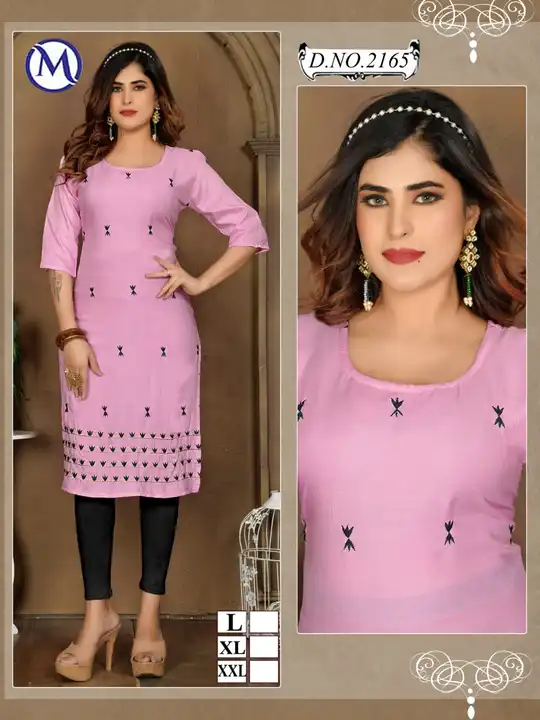 Thread Embroidery Work Kurti uploaded by RJ Creation on 12/19/2023