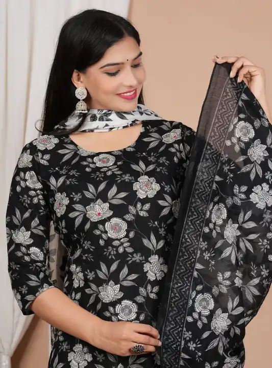 Hand Embroidery Cotton 3 piece with dupatta Set uploaded by Arsh Fashion Store on 12/19/2023