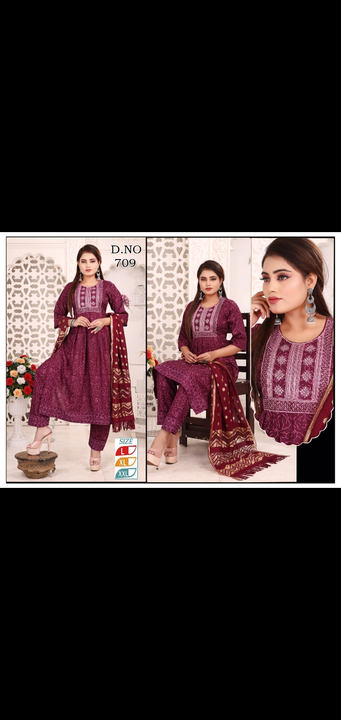 Nayra 3 pcs dupatta rayon sets uploaded by Radha Creation , Maira sales for Readymade items on 12/19/2023