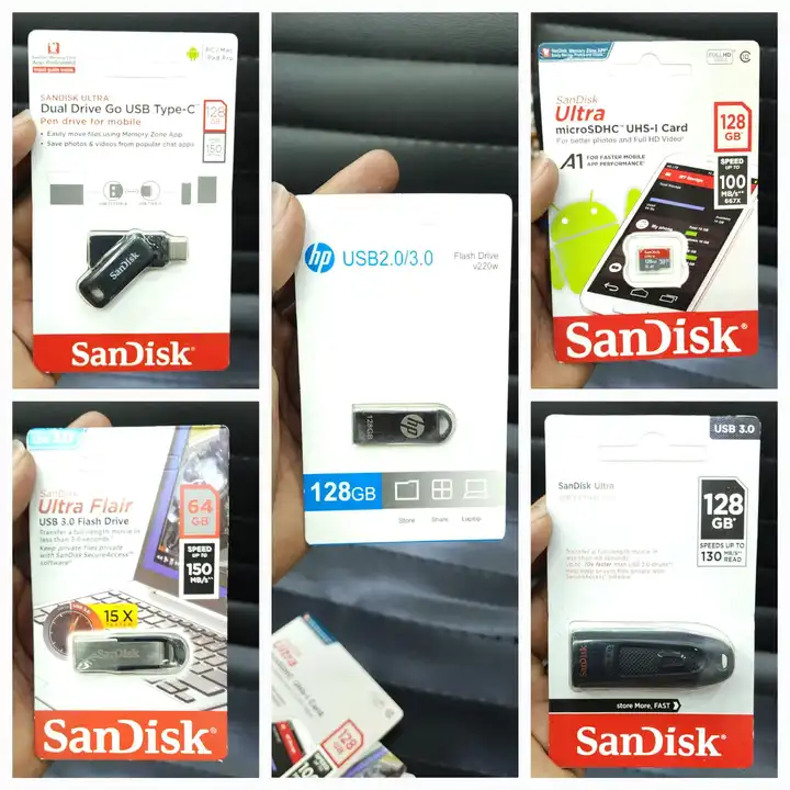 SanDisk pendrive and memory card uploaded by business on 12/19/2023