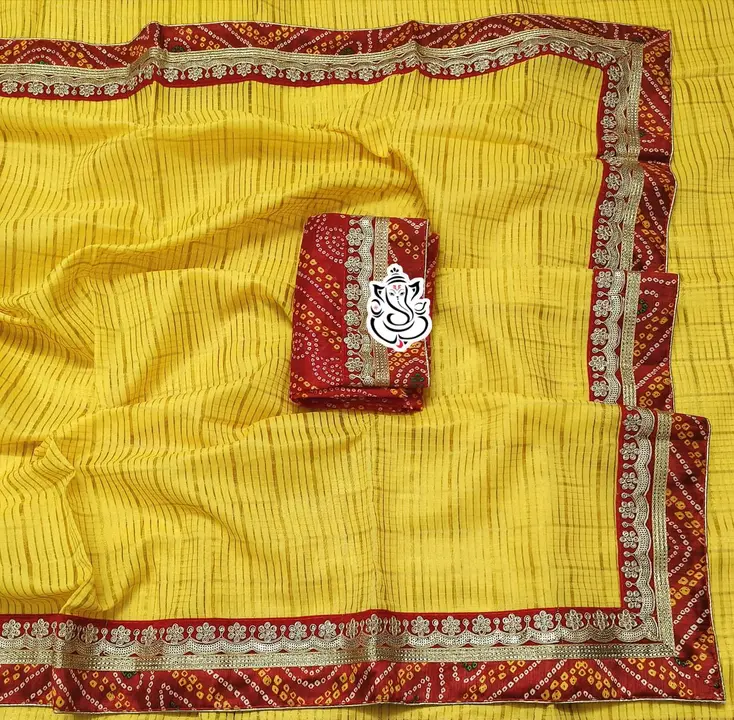*Ms brand special mandal collection*  Beautiful Saree with all over Jari weaving Checks..Traditional uploaded by Marwadi Businessmen on 12/19/2023