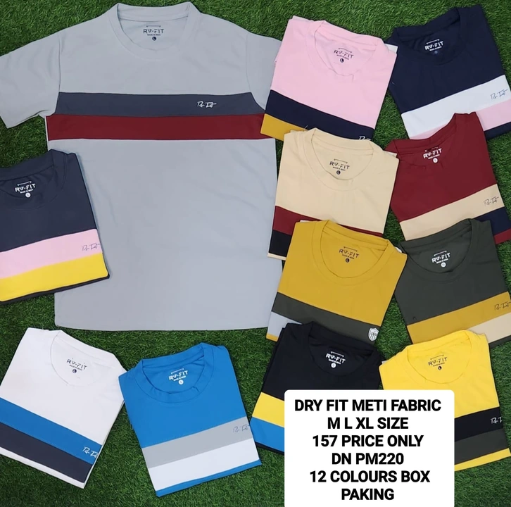 RS 142 DRY FIT METI FABRIC T.SHIRTS ROUND NAC MTOXXL SIZE 12 COLOURS BOX PAKING DN PM220 uploaded by business on 12/19/2023