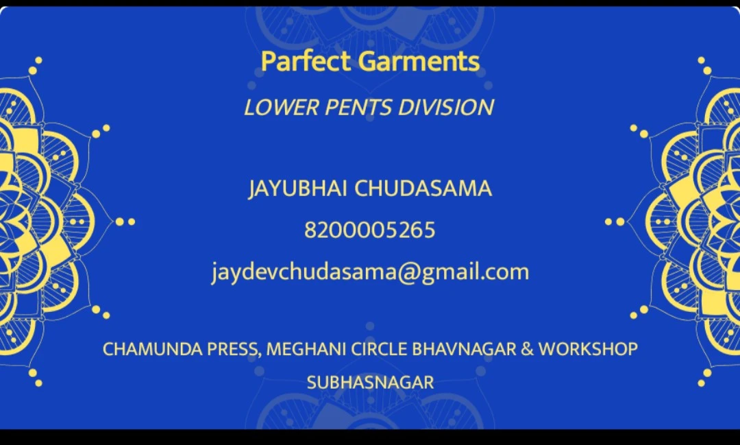 Visiting card store images of PARFECT GARMENTS