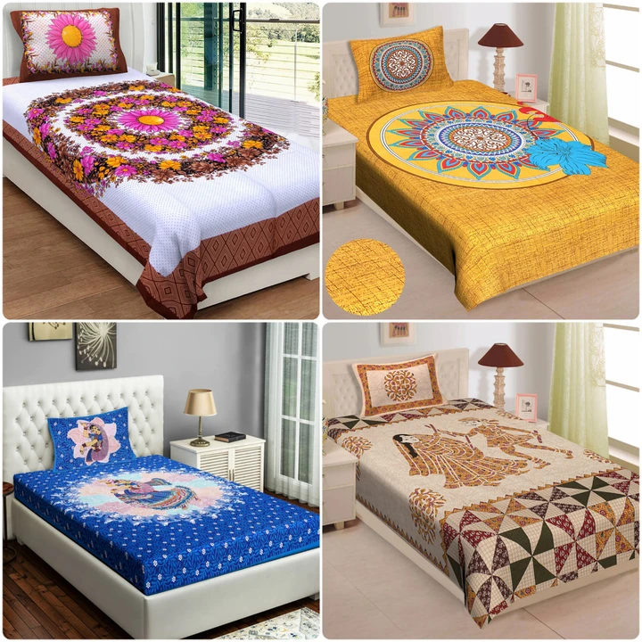 Cotton single bed bedsheet uploaded by business on 12/19/2023