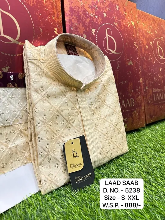 🫅🫅 LAAD SAHAB 🫅🫅KURTA PYAJAMA SET FOR MEN BOX PACK uploaded by Kushal Jeans, Indore on 12/20/2023