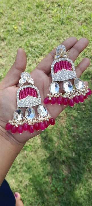 Kundan stone earrings  uploaded by Sb designs on 12/20/2023