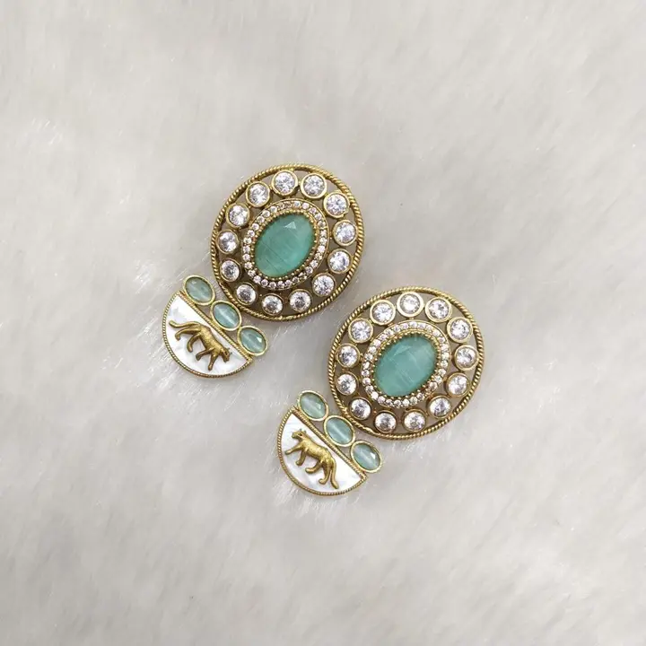 Shabhysachi designs Stone earrings  uploaded by business on 12/20/2023