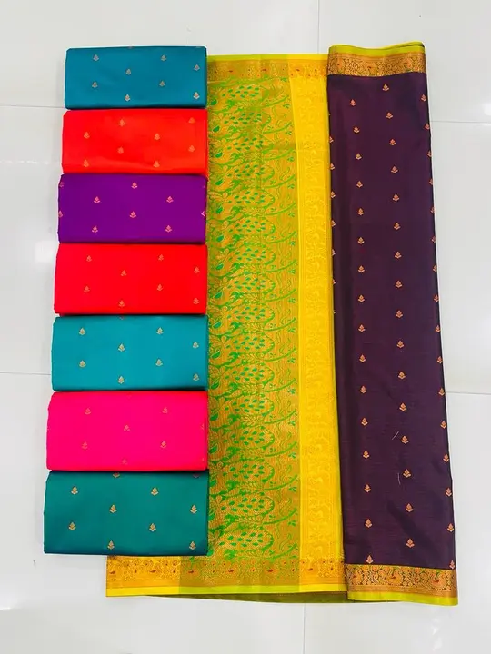Satin Silk *Adampali* Saree
Full Saree With Blouse
Colour - 8
Set       - 8
 uploaded by H.A Traders on 12/20/2023