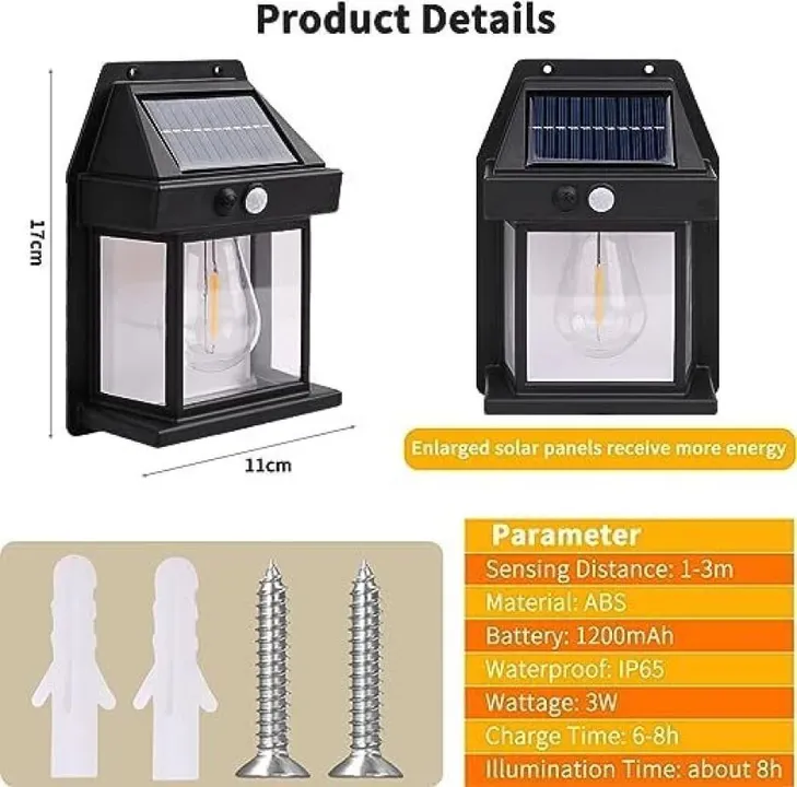 Solar Wall Lamp uploaded by Mahadev Accessories on 12/20/2023