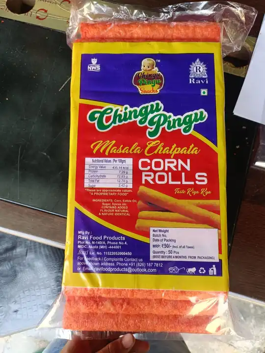 Corn rolls  uploaded by Nayak traders pandhurna on 12/20/2023