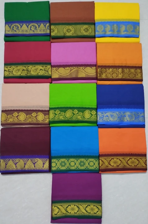 Cotton colour jacguard dhoties  uploaded by BHASKAR TEXTILE on 12/21/2023