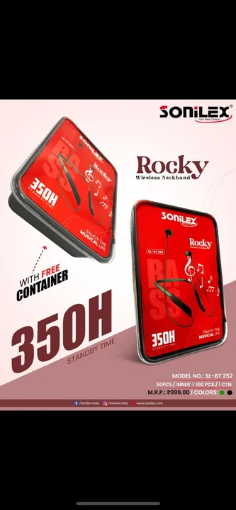 Rocky 350H neckband  uploaded by SAFAL TELECOM on 12/21/2023