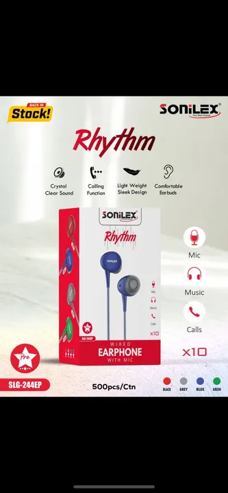 Rhythm  ,sonilex earphone  uploaded by SAFAL TELECOM on 12/21/2023