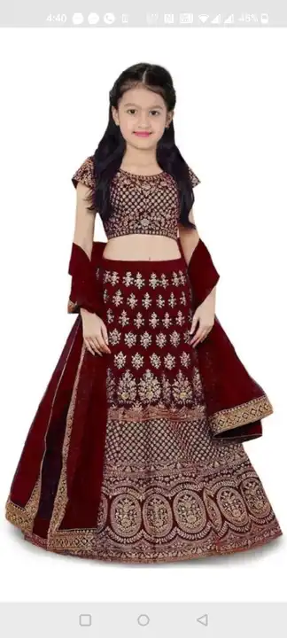 *PARTY WEAR LEHNGA COLLECTION*

PARTY WEAR LEHNGA FOR KIDS 

1200 PC's Only

Minimum- 100

SIZE -3 T uploaded by Krisha enterprises on 12/21/2023