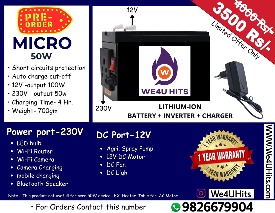 Mini inverter Laptop Charger AC DC  uploaded by We4U Hits on 12/21/2023