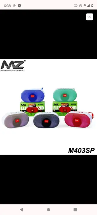 MZ Bluetooth speaker  uploaded by Shree maruthi telecom  on 12/22/2023