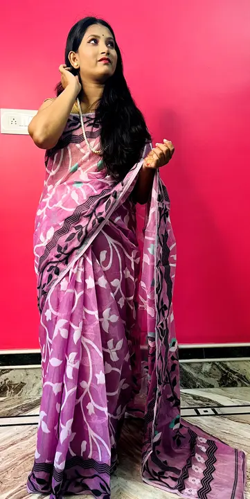 Pure dhakai. Jamdani saree uploaded by Shree nagpur handloom factory on 12/22/2023