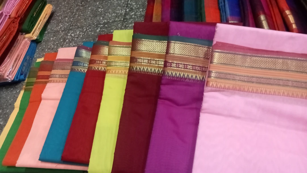 80/20 cotton saree handloom smart look dureble 6/20 MTR. 455 uploaded by business on 12/22/2023