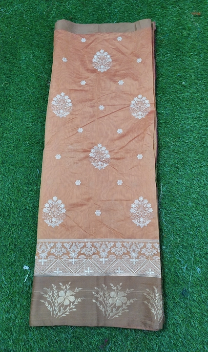 Mesrice cotton embroidery work saree  uploaded by Noor creation on 12/22/2023