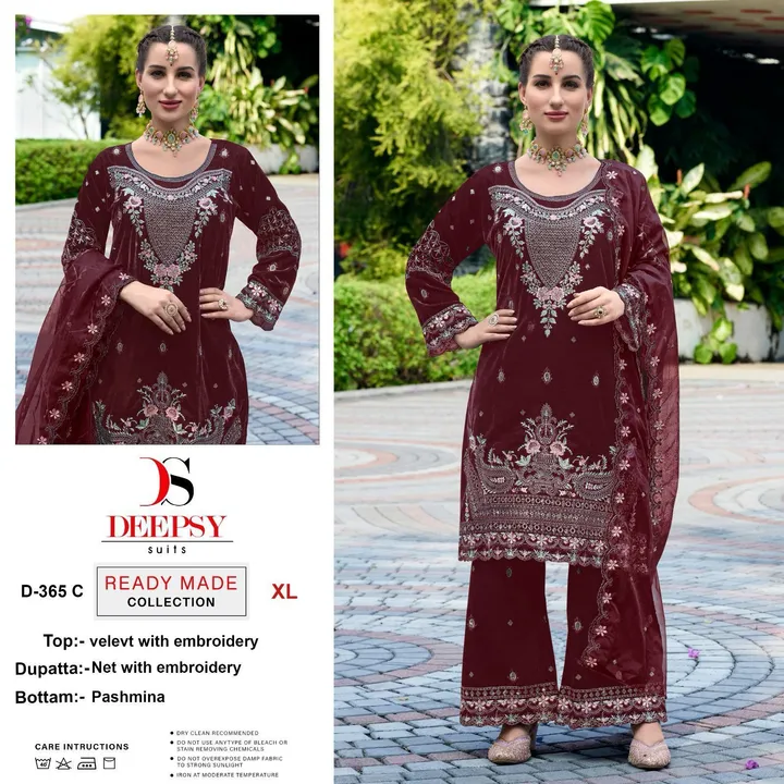 *Ready to wear velvet collcetion by DEEPSY SUITS*
*Design no.: 365 ABCD*

 uploaded by Ayush fashion on 12/22/2023