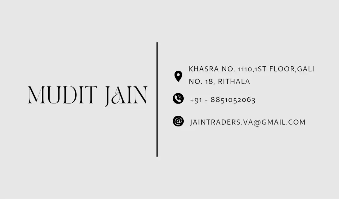 Visiting card store images of Jain Traders