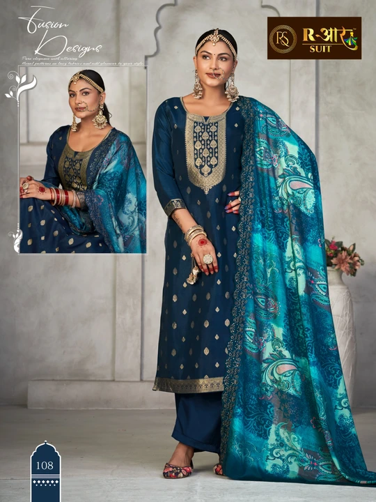 On sale pure dola jacquard  uploaded by Hari Om Fashion  on 12/22/2023
