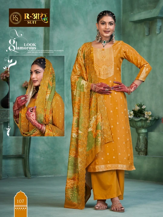 On sale pure dola jacquard  uploaded by Hari Om Fashion  on 12/22/2023