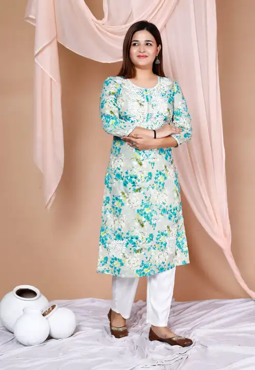 Post image Rayon 
kurta pant set
*Size - M L XL XXL*
*100 % washable*
*100% guaranty of fabric finishing and sizes*
*Return policy 7 days after delivery date*
contact for more detail - 9024707099