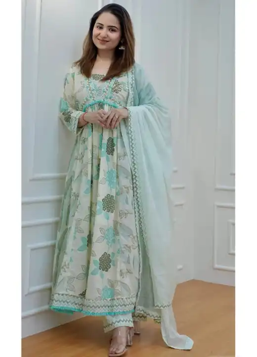 Anarkali suit set  fabric:- cotten  uploaded by Mahi fashion on 12/23/2023