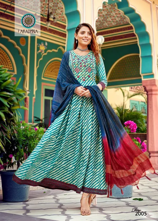 On sale gown with dupatta  uploaded by Hari Om Fashion  on 12/23/2023