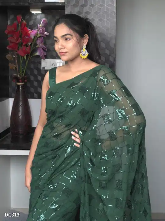 Party wear saree  uploaded by SN creations on 12/24/2023