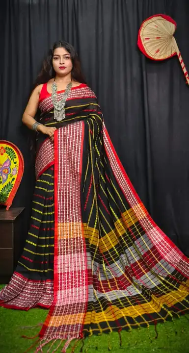 Handloom khadi cotton saree  uploaded by Sujata saree cantre on 12/24/2023