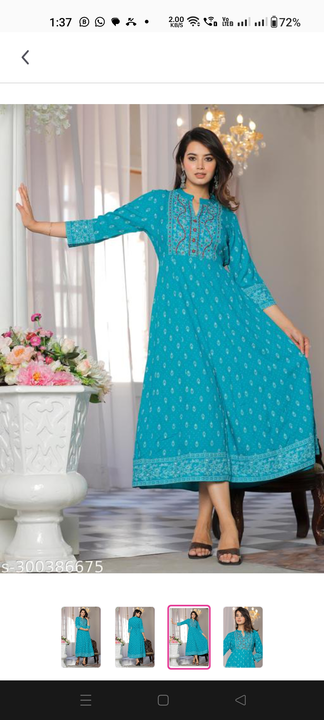 NEW BUTTERFLY ANARKALI KURTI  uploaded by Ayesha collection on 12/24/2023
