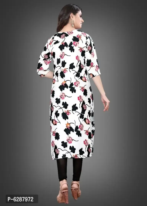 Women  Crepe Printed Straight Kurti
 uploaded by business on 12/24/2023