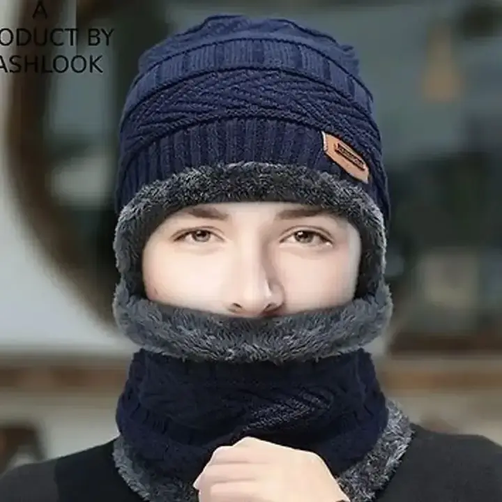 Cap with scarf uploaded by bholenathbotique_india on 12/24/2023
