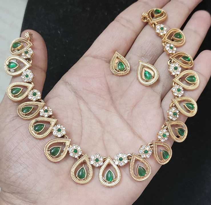 matt finish necklace  uploaded by Sakthi Trends on 12/24/2023