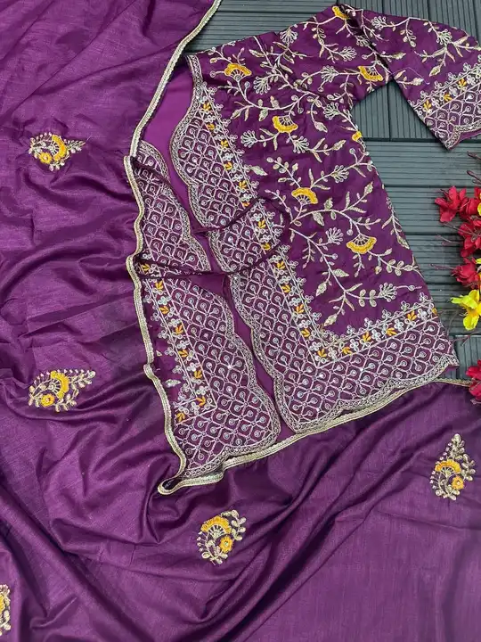 *New Super Trending Embroidery cording work ready to wear saree with full koti*

*💃SAREE DETAILS*

 uploaded by Roza Fabrics on 12/25/2023