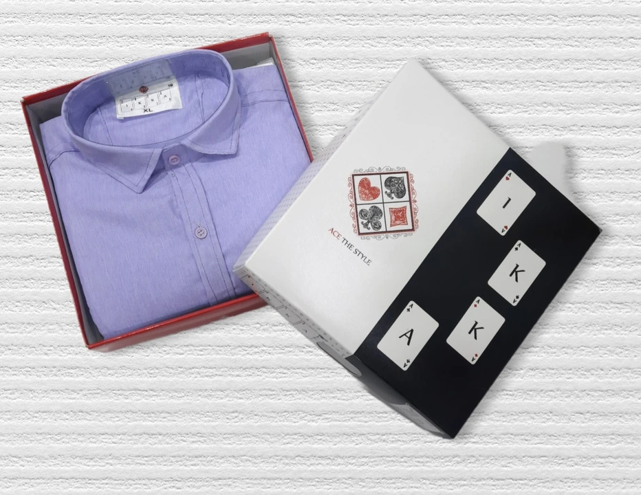 ♦️♣️1KKA♥️♠️ MEN'S EXCLUSIVE  COTTON MIX SOLID BOX PACKING SHIRTS uploaded by Kushal Jeans, Indore on 12/25/2023