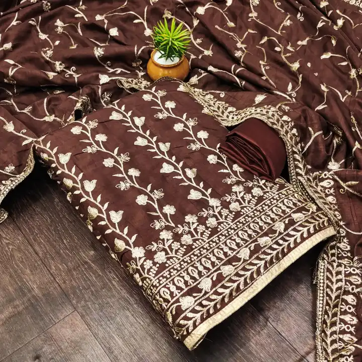 SOFT VICHITRA SILK WITH ALL OVER ZARI WORK*
 uploaded by Shiva Enterprise on 12/25/2023