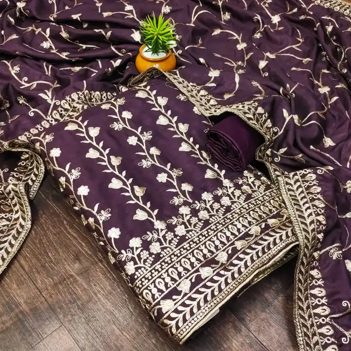 SOFT VICHITRA SILK WITH ALL OVER ZARI WORK*
 uploaded by Shiva Enterprise on 12/25/2023