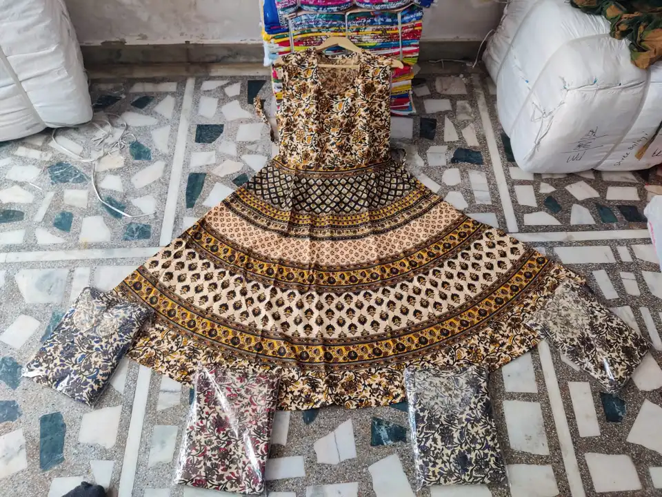 Goun dress middi uploaded by Vidhya prints (M) 9001439855 on 12/25/2023