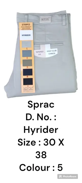 Sprac D.No. : Hyrider
Size : 30 X 38
Colour : 5 uploaded by business on 12/26/2023
