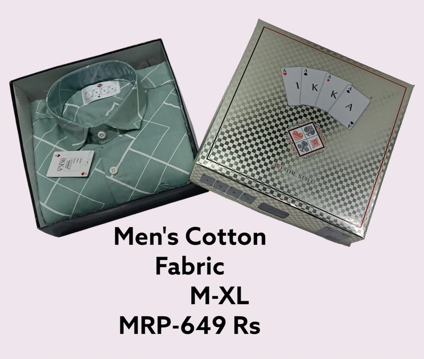 ♦️♣️1KKA♥️♠️ MEN'S EXCLUSIVE  COTTON PRINTED BOX PACKING SHIRTS uploaded by Kushal Jeans, Indore on 12/26/2023