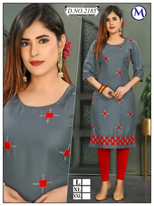 Thread Work Embroidery Kurti uploaded by RJ Creation on 12/26/2023