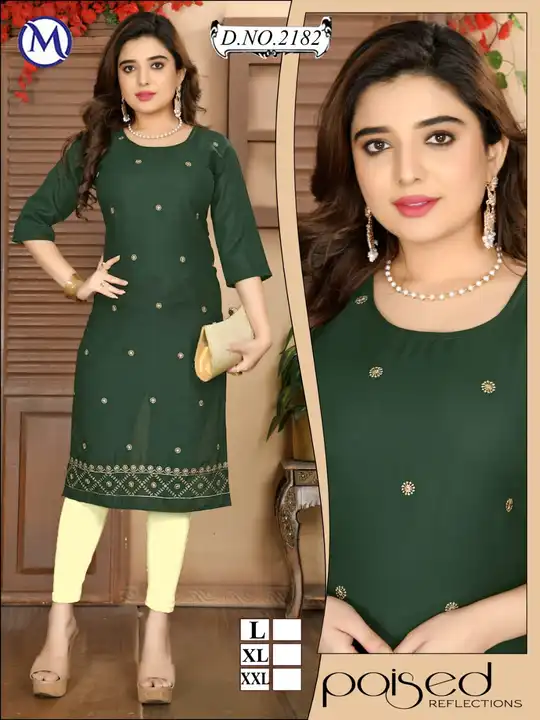Thread Work Embroidery Kurti uploaded by RJ Creation on 12/26/2023