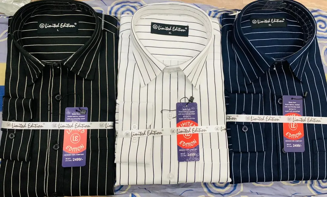 Men's Shirts 
200 PC's Only

Fabric.  - Cotton/Twill 
Size.      - M L XL 
MOQ.    - 100 PC's 
Price uploaded by business on 12/26/2023