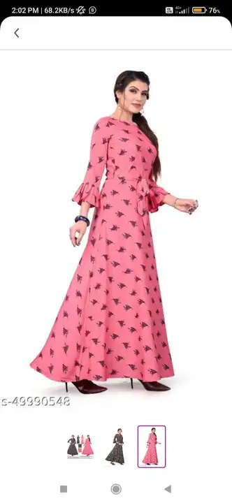 ➡️WOMEN LONG GOWN

➡️FULL SLEEV AND FULL LONG

➡️FABRIC HEAVY CREP

➡️SIZE S TO XXL MIX

➡️PIC 70+80 uploaded by business on 12/26/2023