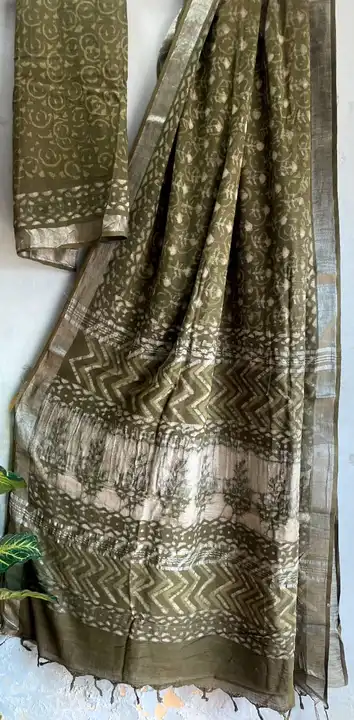 Cotton Linen saree  uploaded by business on 12/26/2023