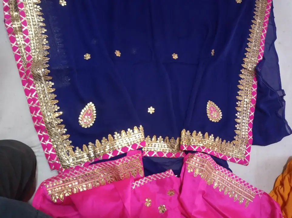 Gorget fabric, gotta Patti work uploaded by jai guru kripa on 12/26/2023